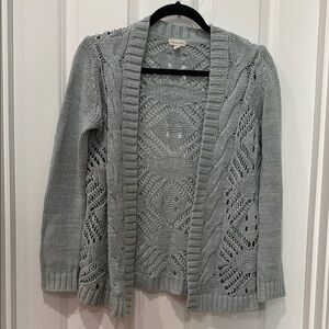 Garnet Hill Open-Knit Cardigan Sweater